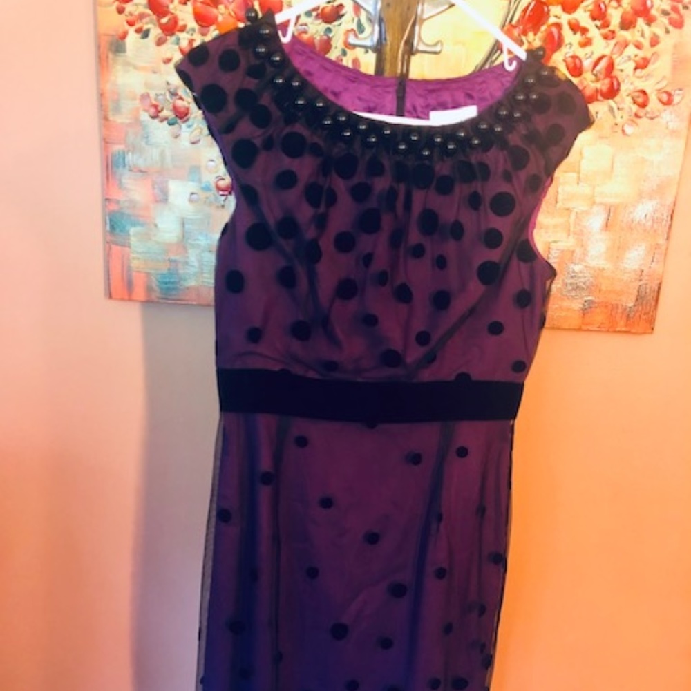 Jessica Simpson Purple & Black Party Dress